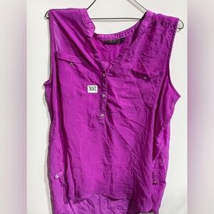 #3012-Apt. 9 Vibrant Magenta Sleeveless Blouse